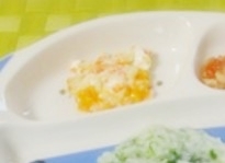 にんじんと果物のカッテージチーズ