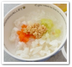 タラと納豆のお粥