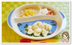 離乳食100日1回目スープパン粥