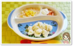 離乳食100日1回目スープパン粥