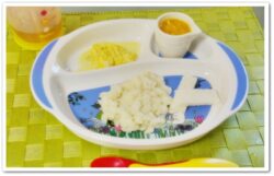 離乳食113日1回目スープパン粥
