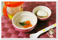 離乳食43日2回目にんじんとほうれん草のお粥