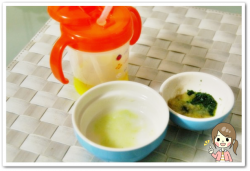 離乳食37日2回目キャベツミルク粥