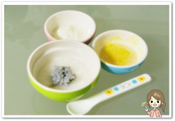 離乳食45日2回目しらす粥