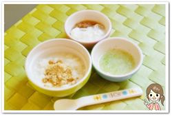 離乳食56日1回目きなこミルクパン粥