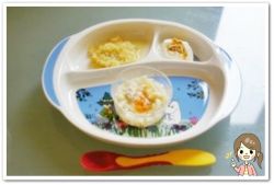 離乳食91日1回目ささみとにんじんのうどん