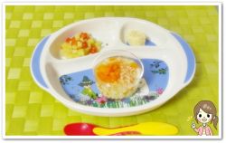離乳食99日2回目ささみとにんじんのうどん