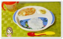 離乳食110日2回目5倍粥
