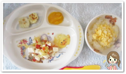 離乳食134日2回目玉子丼