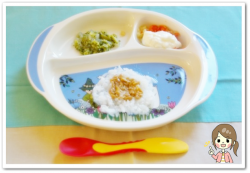 離乳食79日1回目納豆7倍粥