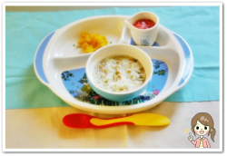 離乳食80日1回目納豆入りそうめん